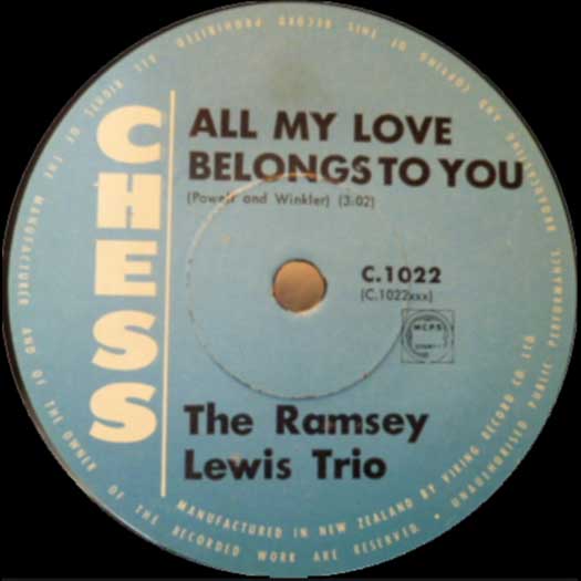 Chess C-1022 record label, The Ramsey Lewis Trio