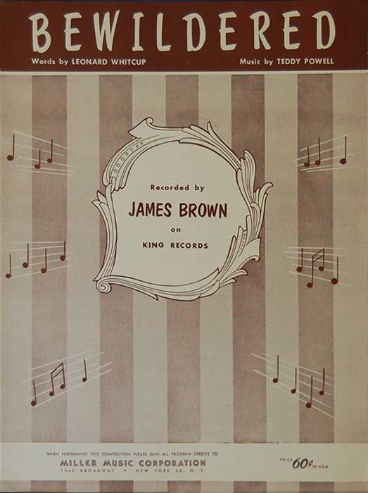 Bewildered Sheetmusic-recorded by James Brown