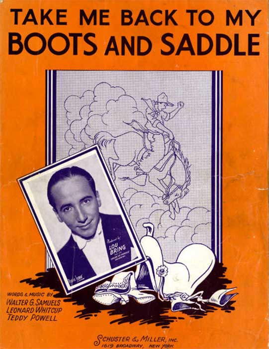 Boots and Saddle sheetmusic w/ Lou Bring