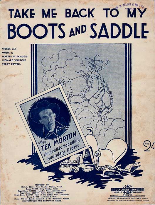 Boots and Saddle Sheetmusic w/ Tex Morton