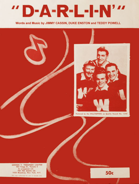 DARLIN-Sheetmusic, The Hilltoppers