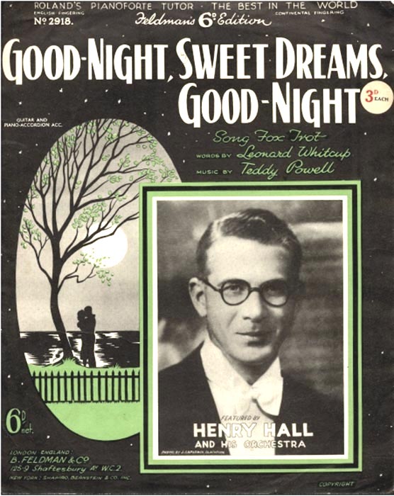GoodNight,SweetDreams,GoodNight Sheetmusic w/Henry Hall