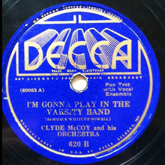 DECCA #620-B Clyde McCoy and his orchestra