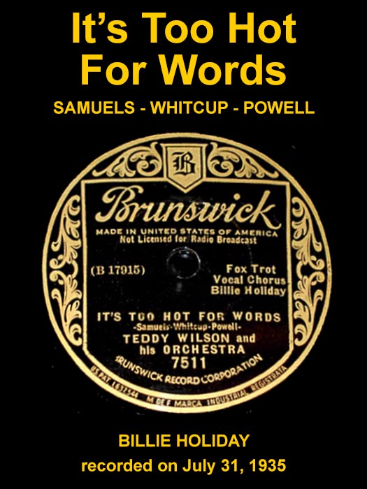Brunswick 7511 record label, Billie Holiday