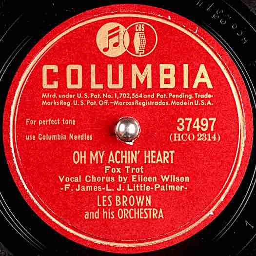 Columbia 37497 record label, Les Brown