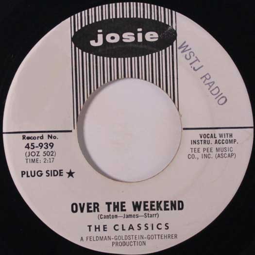josie No. 45-939 record label, Over the Weekend, The Classics