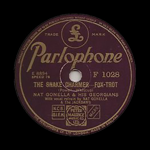 Parlophone F 1028 record label, Nat Gonella & His Georgians