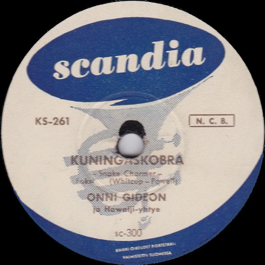 scandia KS-261 record label, Onni Gideon
