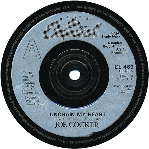 Unchain my Heart-Capitol CL 465 record label, Joe Cocker
