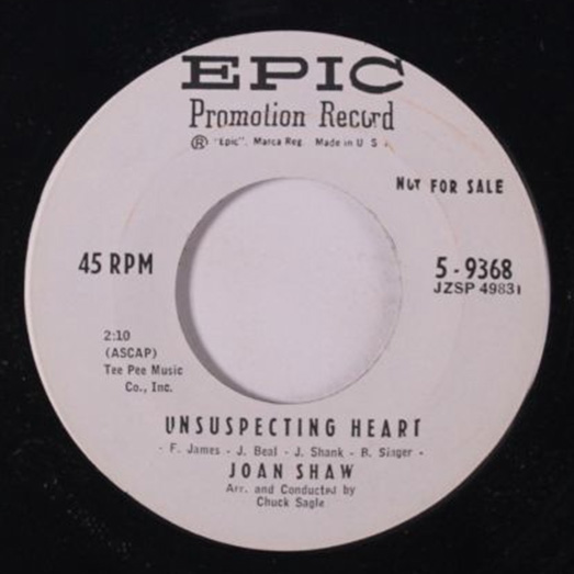 Epic(Promotion record) 5-9368 record label, Joan Shaw