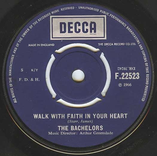 Decca F.22523 record label, The Bachelors