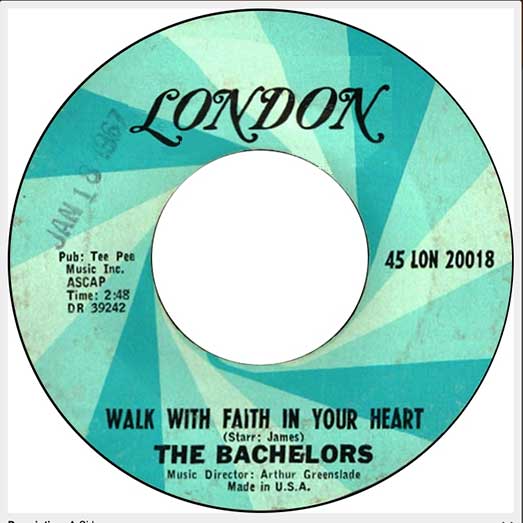 London 45 LON 20018 record label, The Bachelors