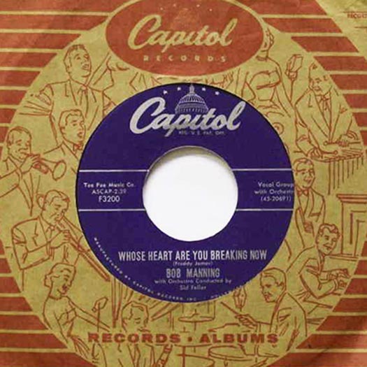 Capitol F3200 record label, Bob Maning
