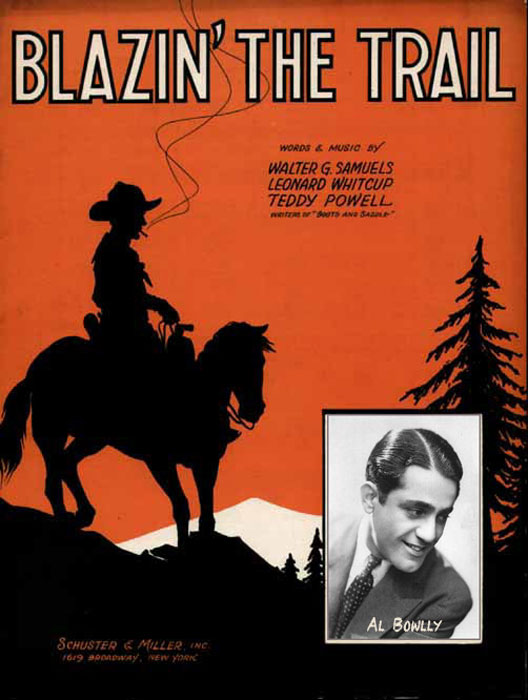 Blazin The Trail sheetmusic w/Al Bowlly