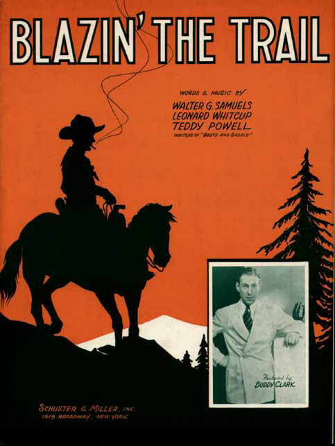Blazin The Trail sheetmusic w/Buddy Clark