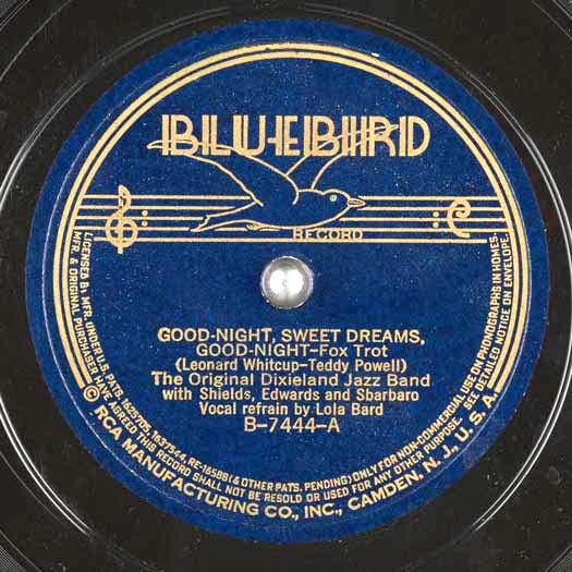 BLUEBIRD B-7444-A Good-Night, Sweet Dreams, Good-Night record label
