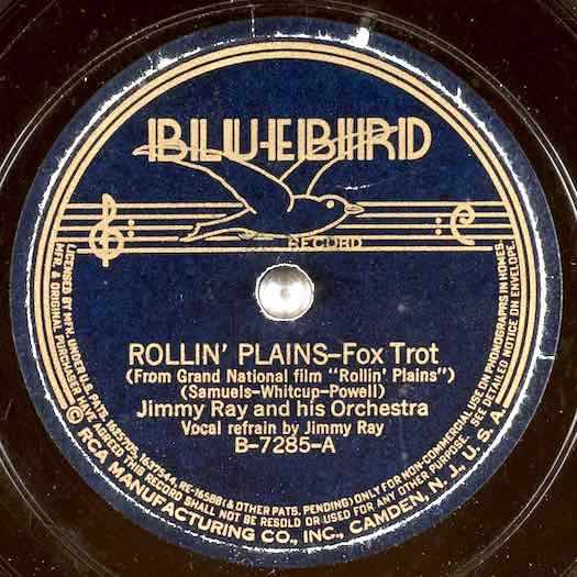 Bluebird B-7285-A Jimmy Ray record label