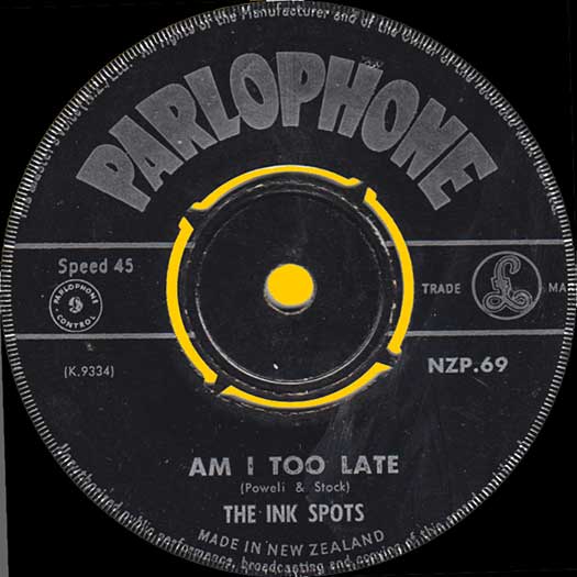 Parlophone NZP.69 record label, New Zealand