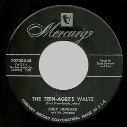 Mercury 70700X45 record label, Eddy Howard