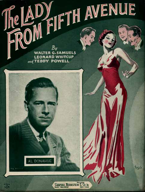 The Lady from 5th Avenue-Sheetmusic w/photo of Al Donahue
