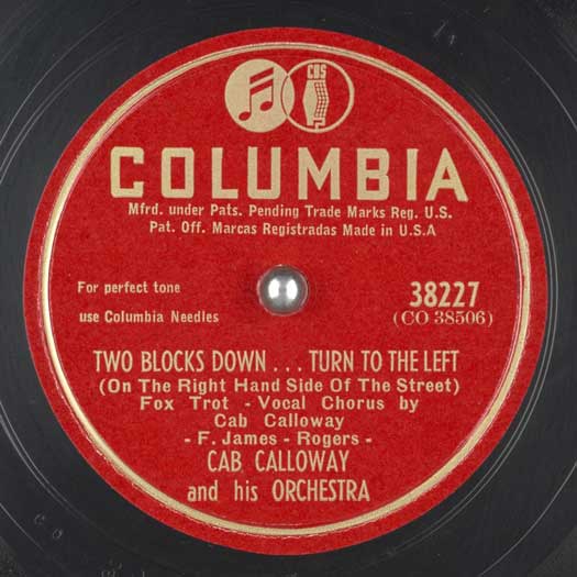 COLUMBIA 38227 record label, Cab Calloway Orchestra