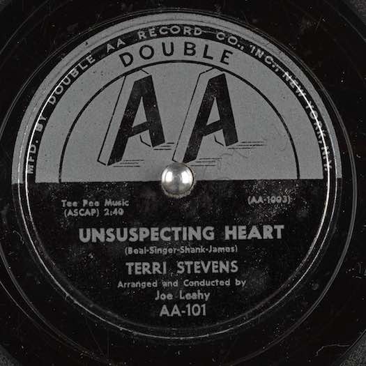  Unsuspecting Heart-Terri Stevens Double AA #AA-101 record label, Terri Stevens