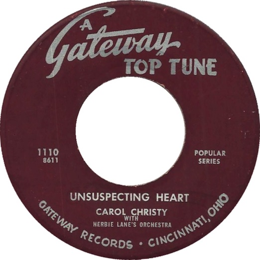 Gateway 1110 record label, Carol Christy